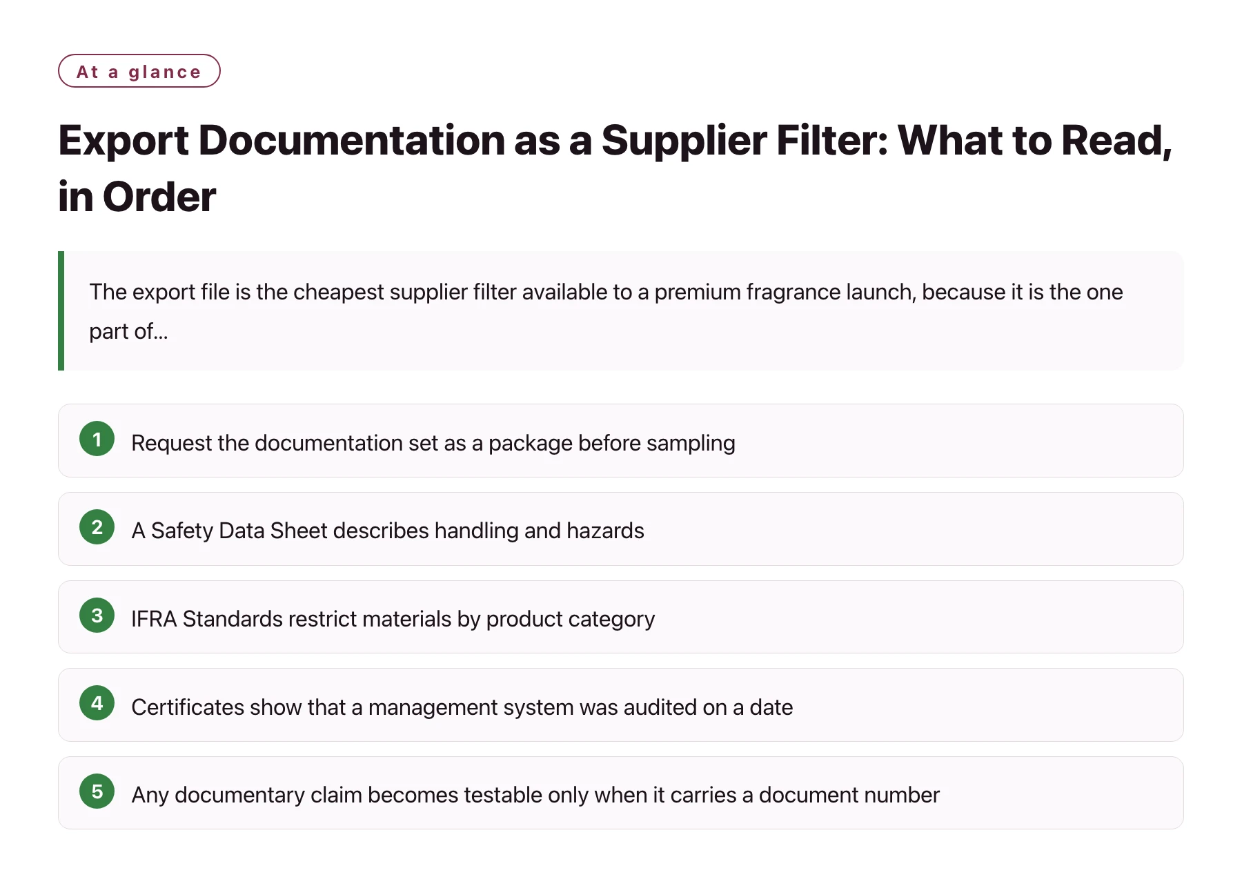 Export Documentation as a Supplier Filter: What to Read, in Order——全文要点速览